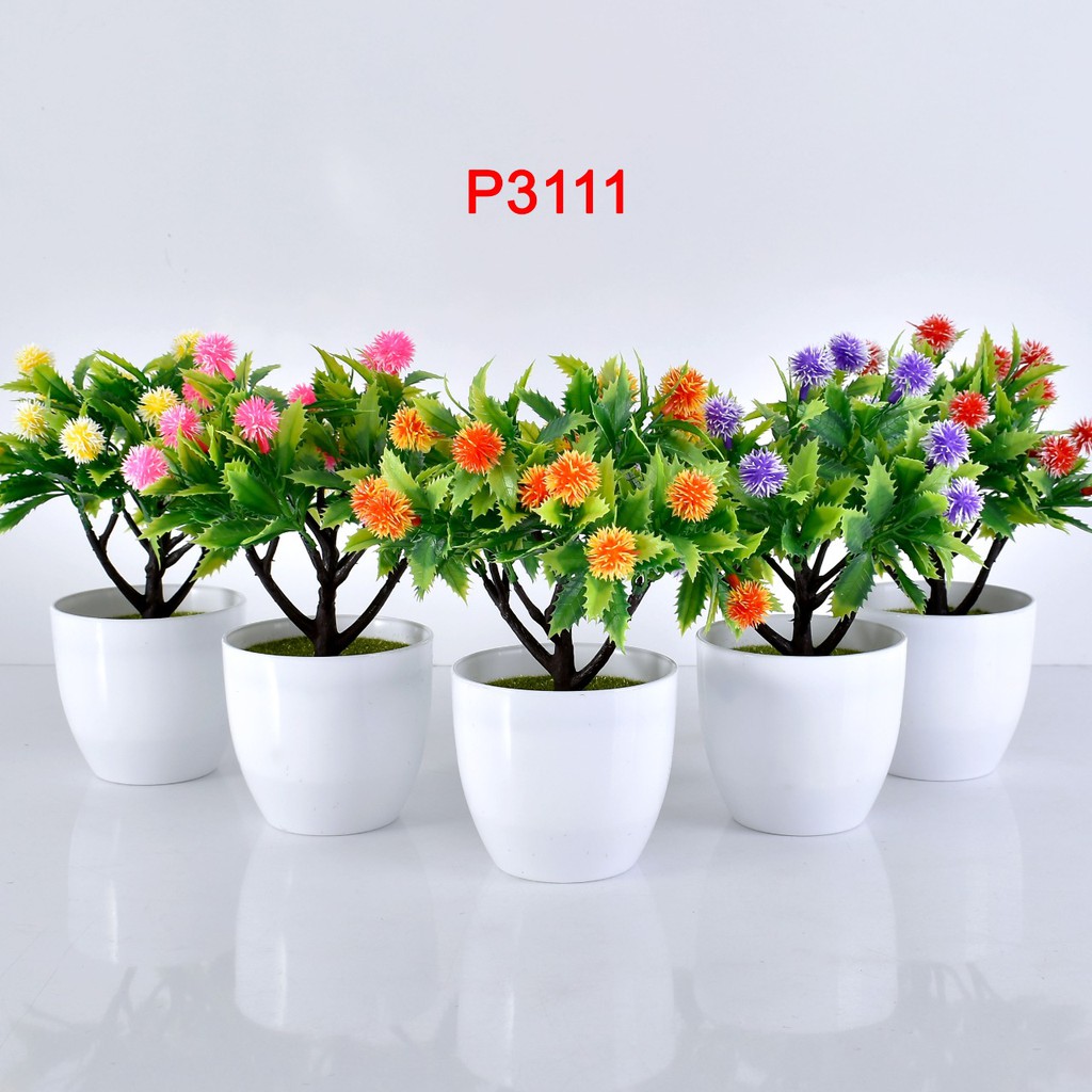 COD / TL88 POT TANAMAN  BUNGA HIAS DEKORASI RUANGAN BUNGA PLASTIK HIAS P3111-2