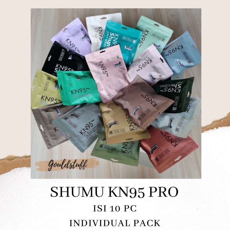 SHUMU KN95 PRO 6PLY INDIVIDUAL PACK / KN95 INDIVIDUAL PACK / SHUMU PRO / MASKER INDIVIDUAL WRAPPED /