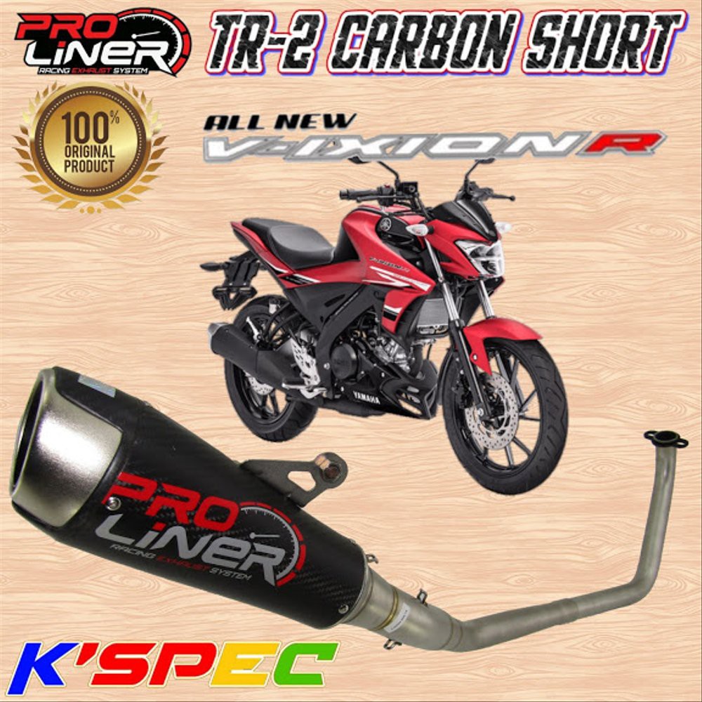 Knalpot ProLiner TR 2 Carbon Short VIXION R VVA 155cc Rac bac 80
