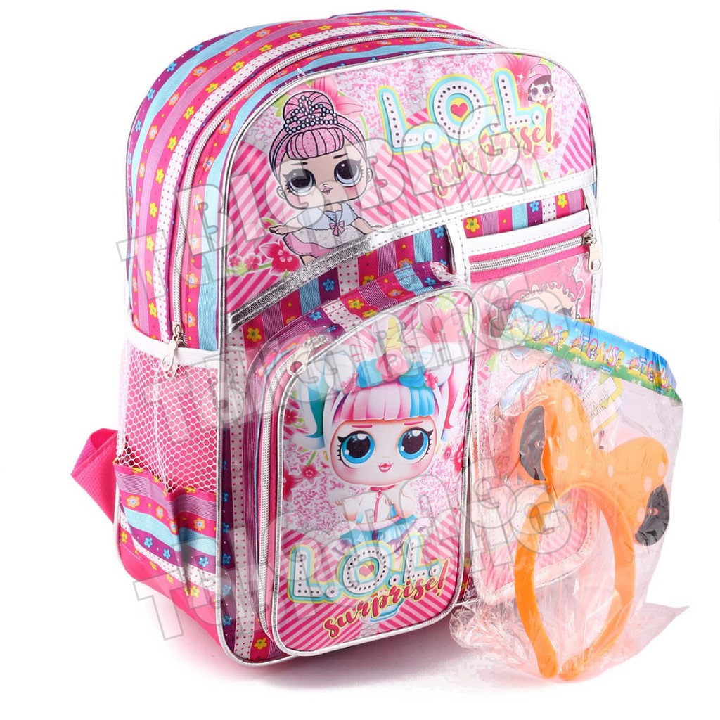 Tas Ransel Anak Karakter - RANSEL GO GIRLS - CUTE BACKPACK + FREE BANDO LED NYALA