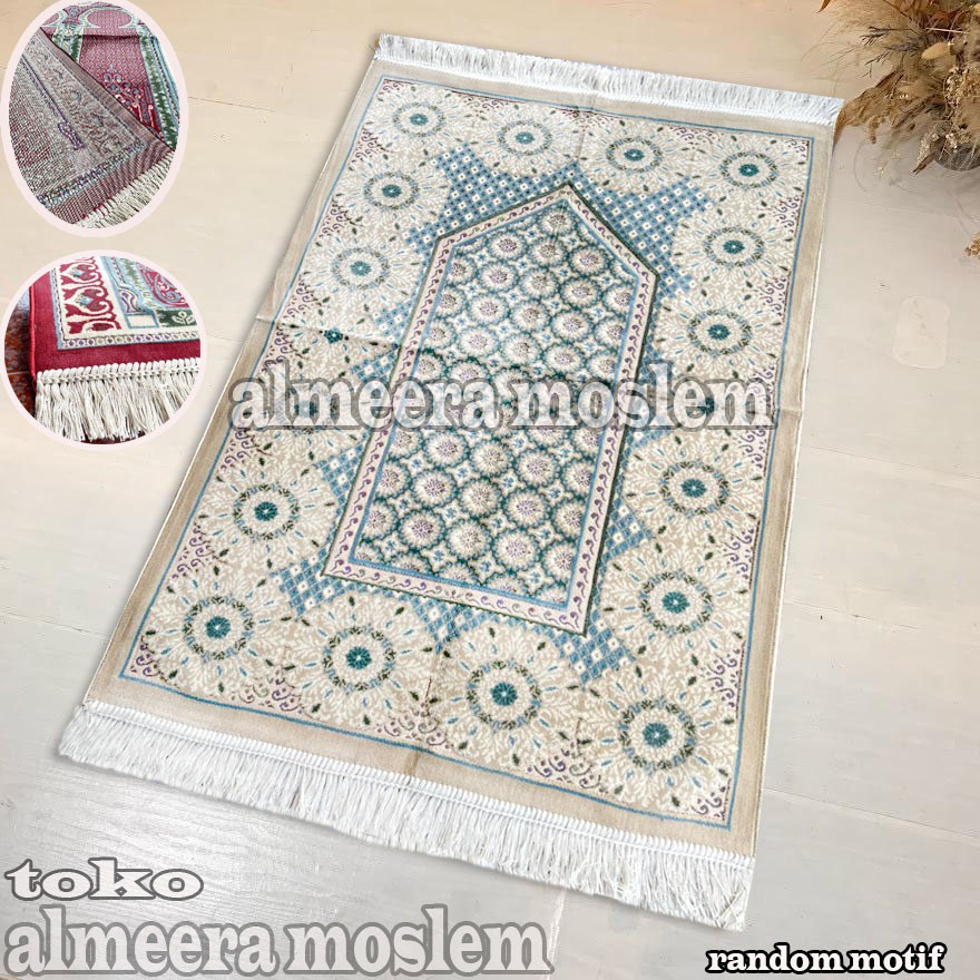 Sajadah Turki Bluddru 70x110 Bahan Tebal, Halus Sajadah Turky Sauvenir Oleh Oleh Haji dan Umroh COD