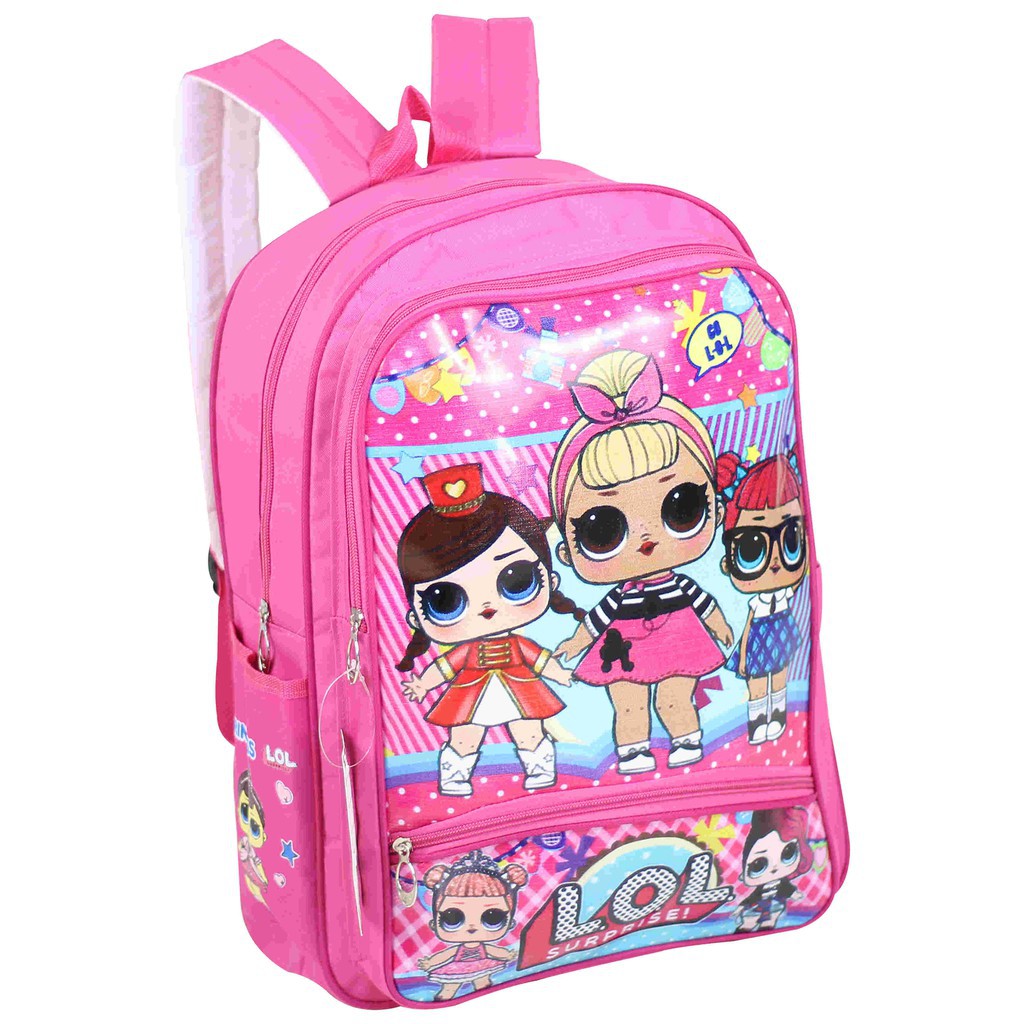 Tas Gendong Anak Perempuan LOL Pink Ransel Punggung Cewek TK SD Cantik Lucu Motif Kartun Keren Murah