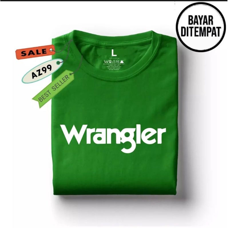 Kaos Pria Wrangler Baju Lengan Pendek Baju Oblong Dewasa Distro Murah Atasan Pria Logo COD