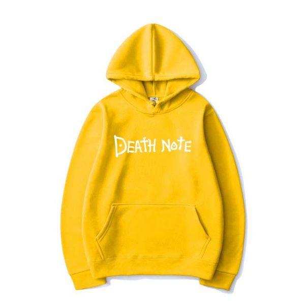 Sweater Hoodie Anime DEATH NOTE SIMPLE Jumper Pria Wanita Bahan Fleece Ukuran S M L XL XXL XXXL