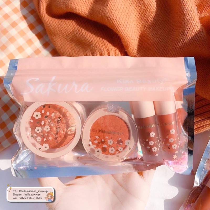 [ORI THAILAND] Kiss Beauty Sakura Flower Makeup Set