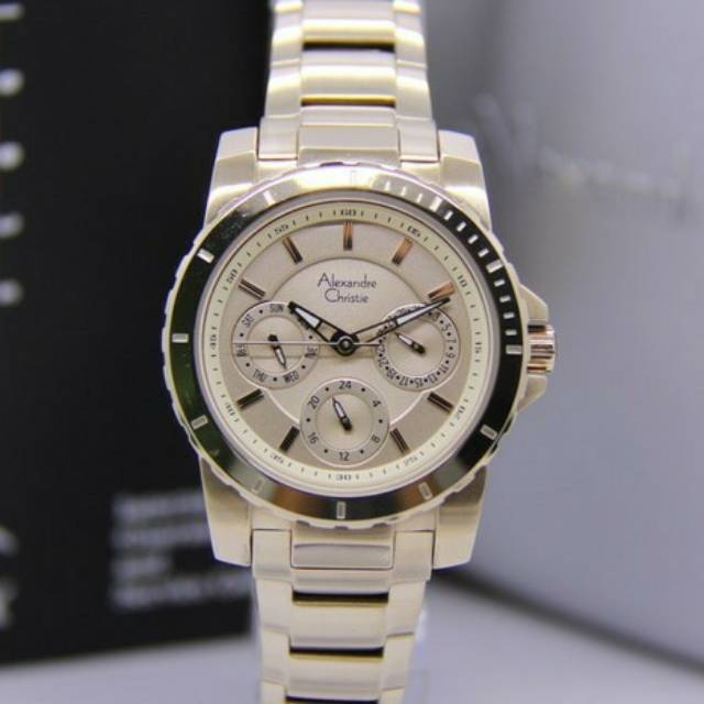 Jam Tangan Wanita Alexandre Christie AC 6141 Soft RoseGold