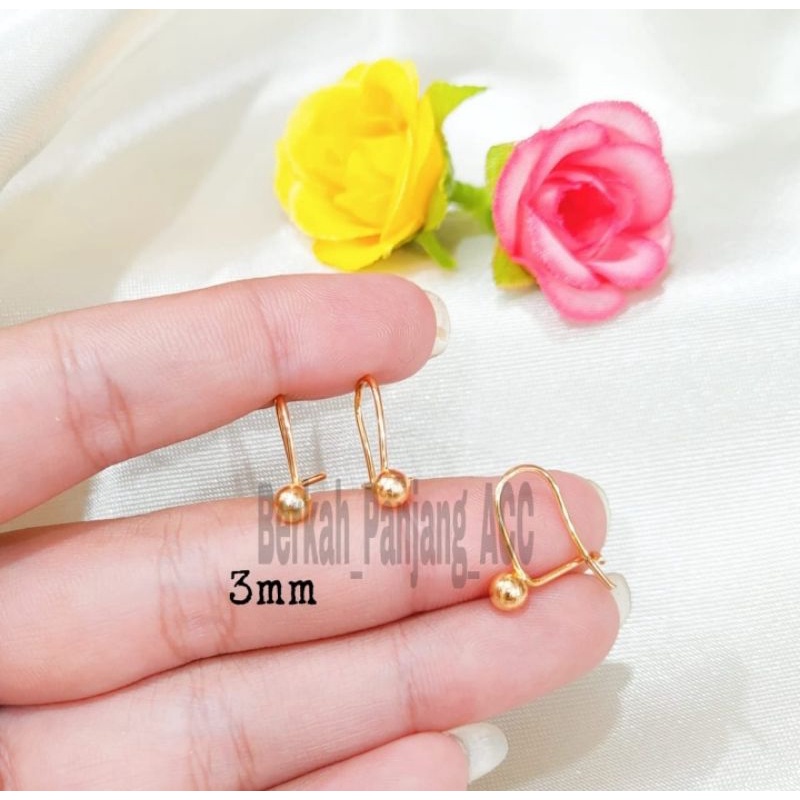 ANTING DESI BOLA DESAIN SUPER ELEGAN  KOREA PERHIASAN ANTI KARAT DAN ANTI LUNTUR