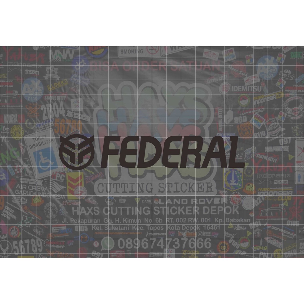 Cutting Sticker Decal Federal Sepeda Ukuran 10 Cm