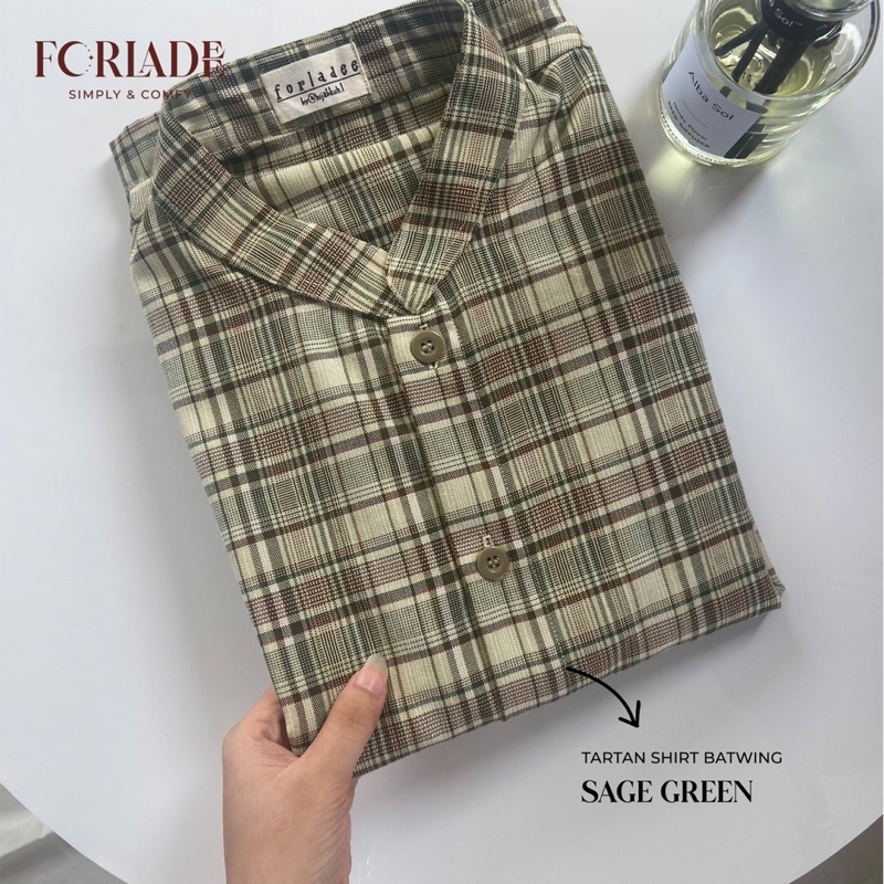 TARTAN SHIRT BATWING | KEMEJA KOTAK-KOTAK TEBAL &amp; GA TERAWANG