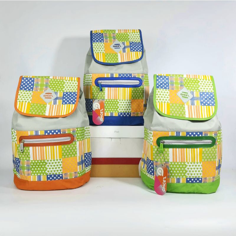 Tas Ransel Sekolah Backpack Wanita Axcez 1687 Motif