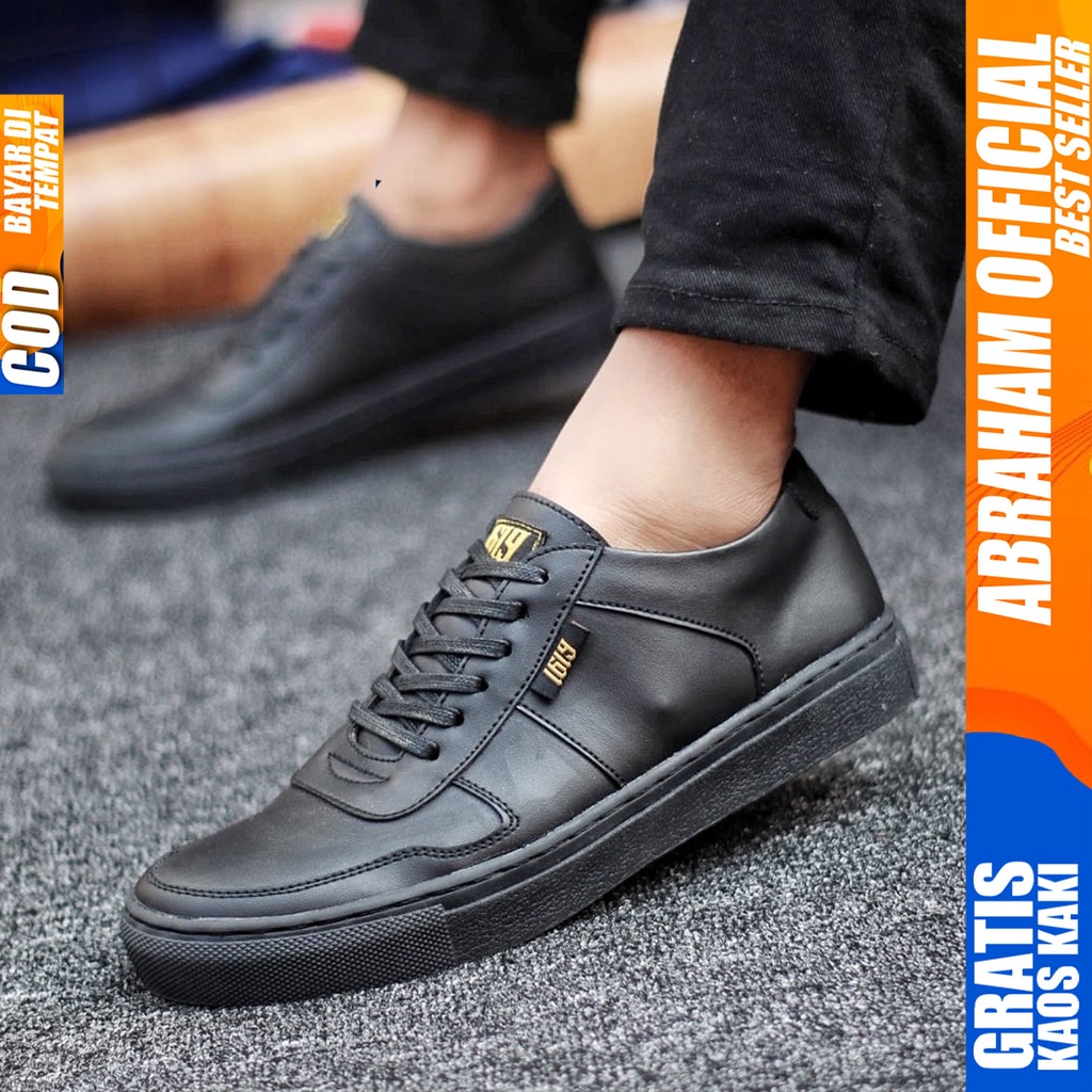 Abraham Auguts - Sepatu Formal Pria Casual Hitam