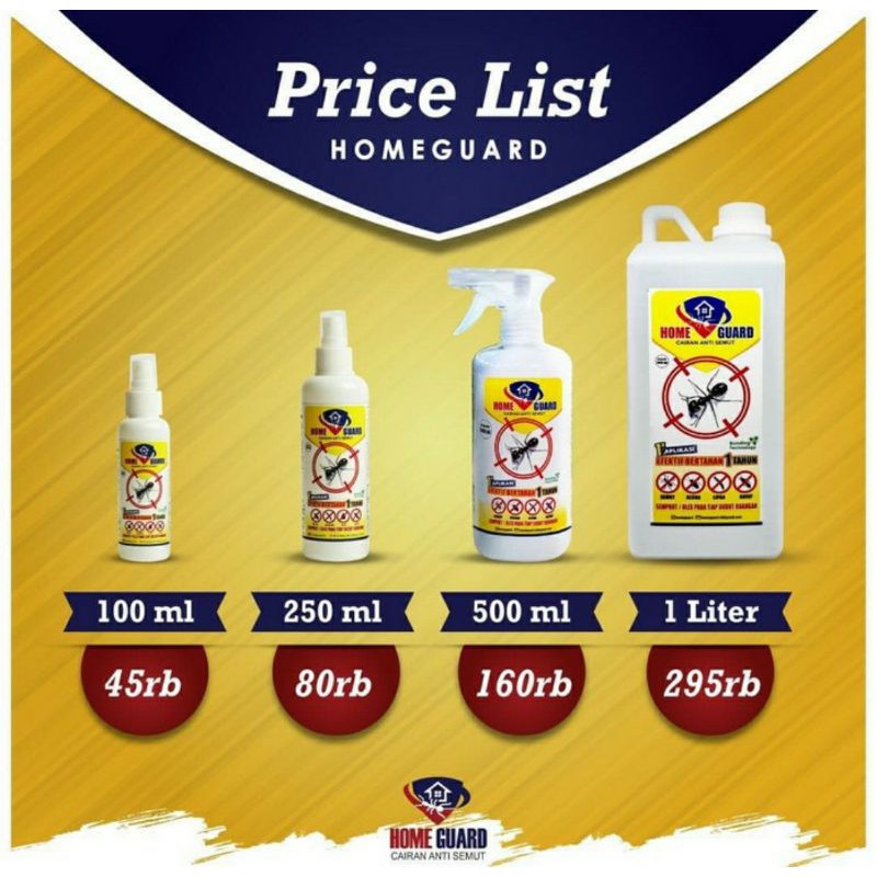 Homeguard Cairan Anti Semut Rayap Kecoa Ulat Serangga / Home Guard 500ml