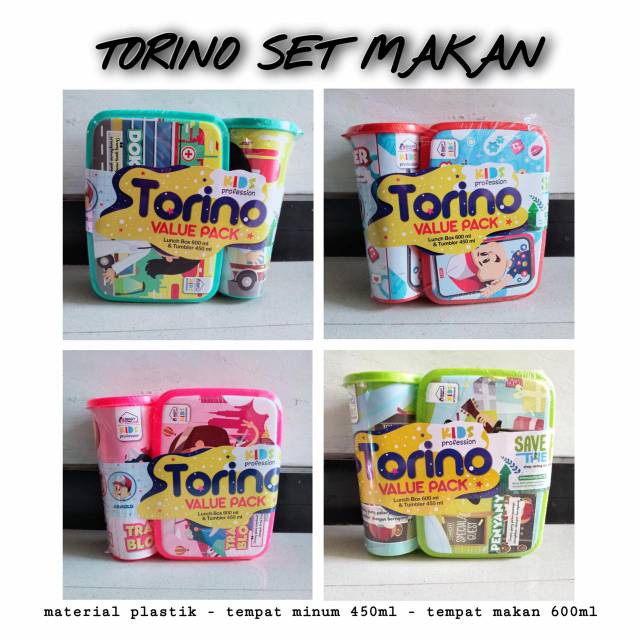 (150gr) D60 BIGGY HOME KOTAK MAKAN + BOTOL SET / LUNCH BOX / TORINO VALUE PACK/ALAT BEKAL