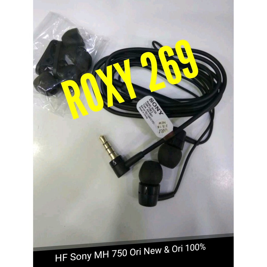 HF Headset Hp Xperia Sony MH750 - Hedset Earphone Hetset Handfree Semua Handphone Sony Experia tipe
