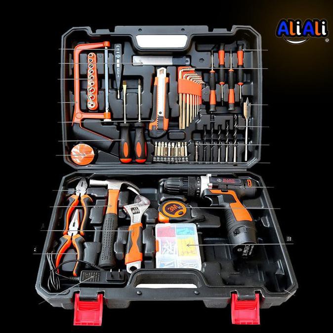 Habo Alat Set Perkakas + Bor Listrik 102 in 1 - TZ168