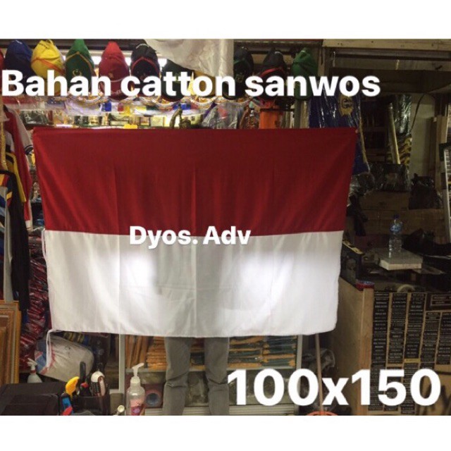 Bendera merah putih bahan catton sanwos bendera sanwos bendera merah putih 100X150