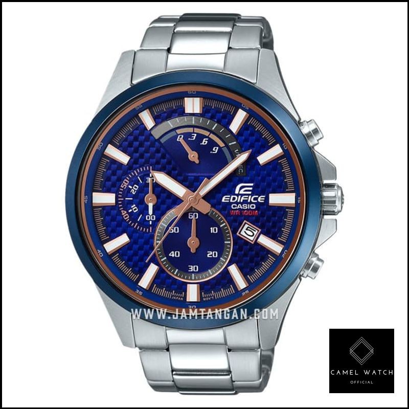 Murah Casio Edifice EFV-530DB-2AVUDF Chronograph Blue Dial