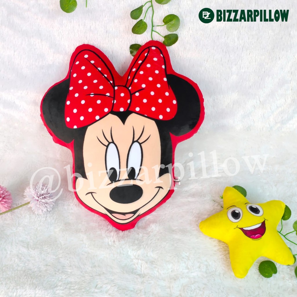 Bizzarpillow Bantal Kepala Mickey Minnie size M BZ123