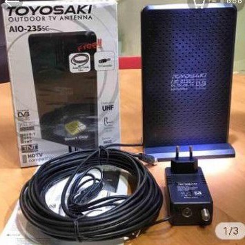 promo murah antena Toyosaki aio235sc luar dalam 2in1 dvbt2 tv LED UHD