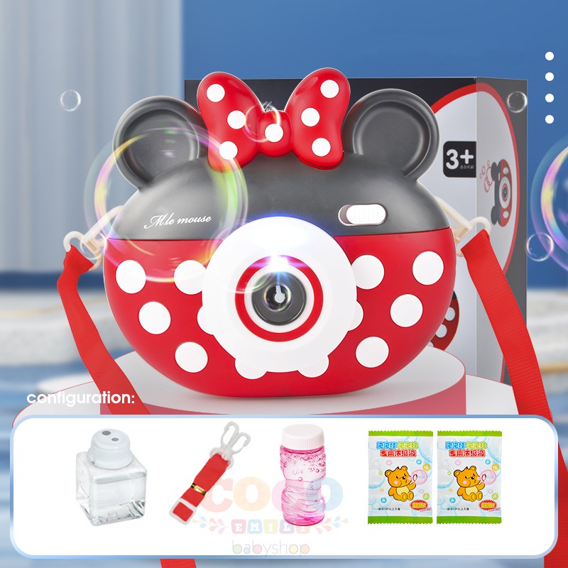 Mainan Anak Musik Elektrik BUBBLE TOY CAMERA MINNIE MICKEY Ready