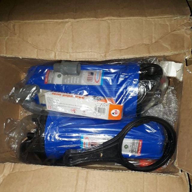 Paket Safe 2 Saringan / Filter Air Siap Pakai (blue 10 Drat 1/2 Sc)