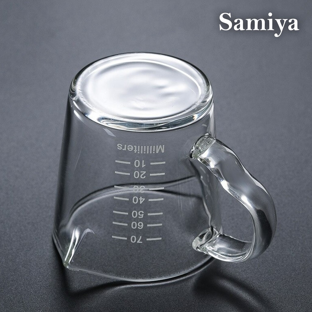 gelas takar ukur 70ml double mouthed cup / gelas gula kopi espresso sugar measuring glass mini cup