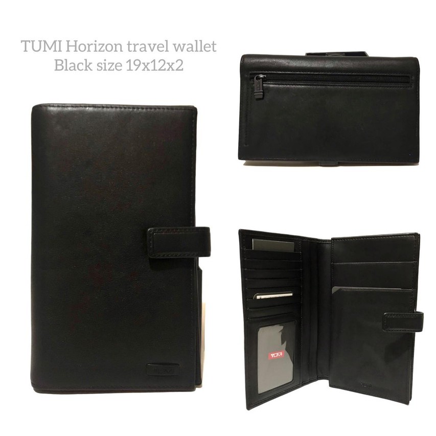 dompet tumi horizon travel wallet black