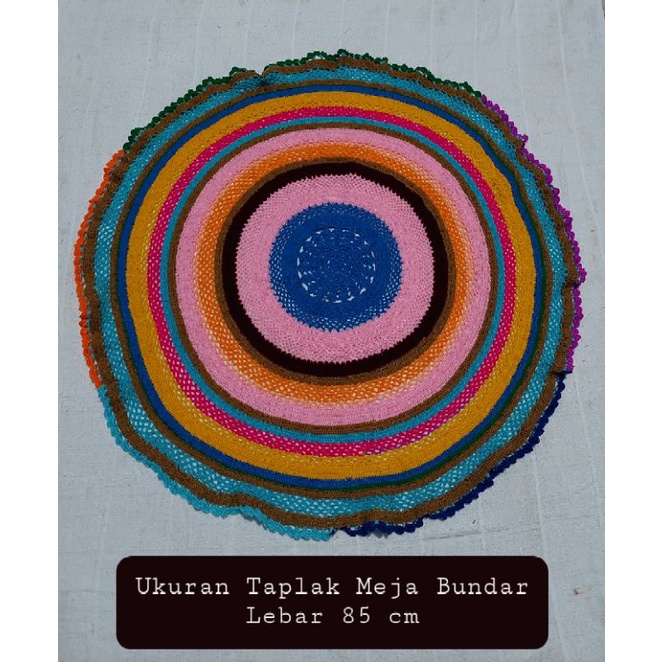 Taplak Meja Bundar Rajut Homemade