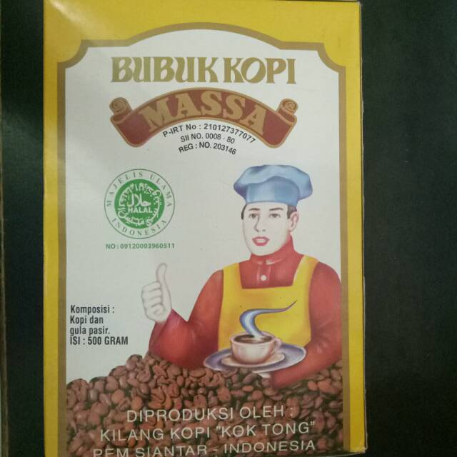 

Bubuk kopi MASSA KOK TONG | Kopi KOKTONG halus isi : 500 gram