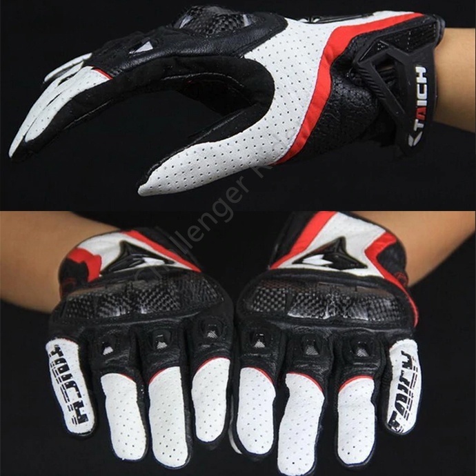 Taichi Sarung Tangan Motor RST 390 Motor Full Finger Gloves Kulit Bahan Serat Karbon Dukung COD