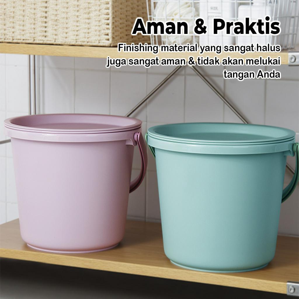 Ember Air Rumah Dengan Tutup / Ember Warna Pastel Kapasitas  11 Liter / Ember Plastik Tebal Kapasitas 11 Liter / - PBR-CB -Tool Master