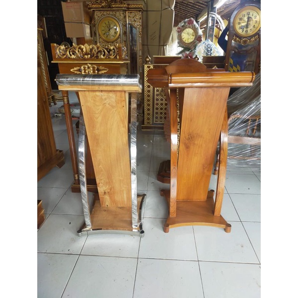 Mimbar minimalis / Podium modern / Podium kayu jati
