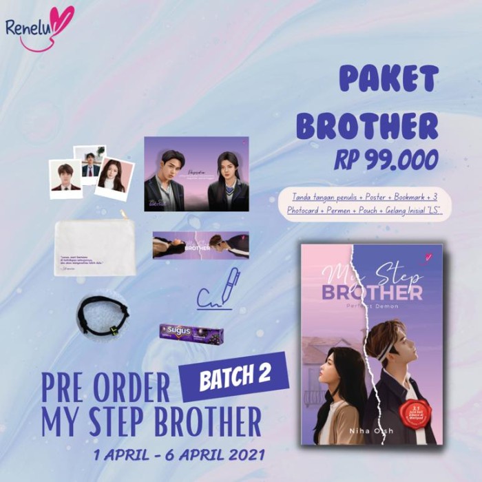 

FLASH SALE!!! NOVEL MY STEP BROTHER + BONUS - NIHA OSH TERBARU