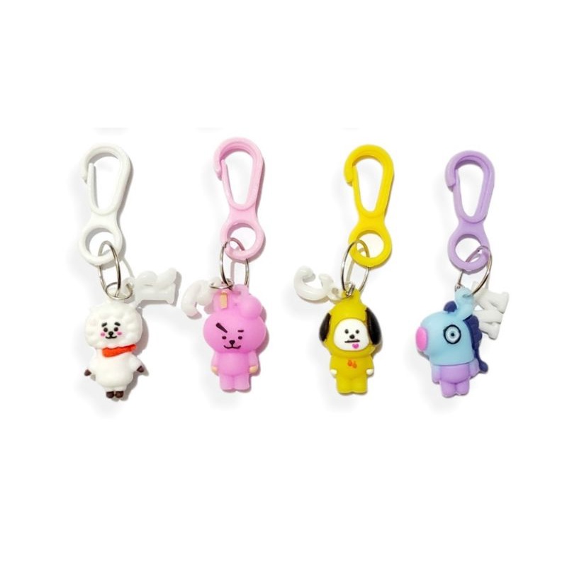 Gantungan Kunci Karakter Kpop Idol Custom Inisial Nama Character Keychain Silicone Huruf