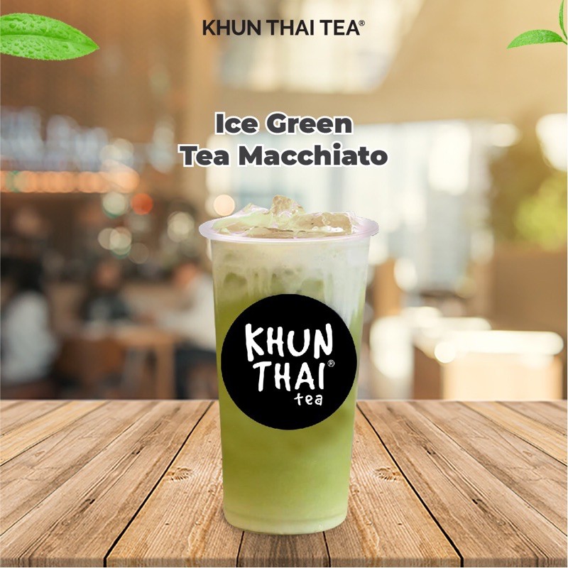 

Ice Green Tea Macchiato