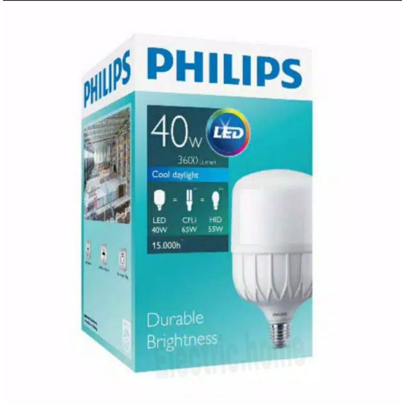 Lampu Philips Led  TrueForce 40 W Watt Putih Cool Daylight 40w 40Watt
