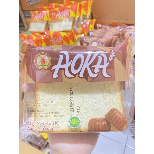 Roti panggang aoka 7 varian rasa-Cokelat