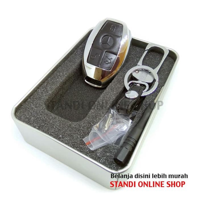 Sarung Kunci Remote Cover Smartkey Alloy Mercedes Benz Hitam