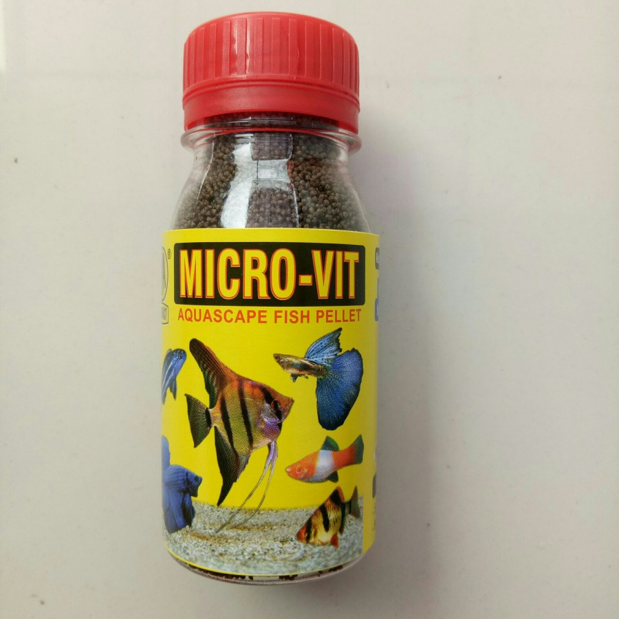 MICRO VIT 50 gr Makanan / Pakan Ikan Hias Aquascape Guppy Cupang Neon