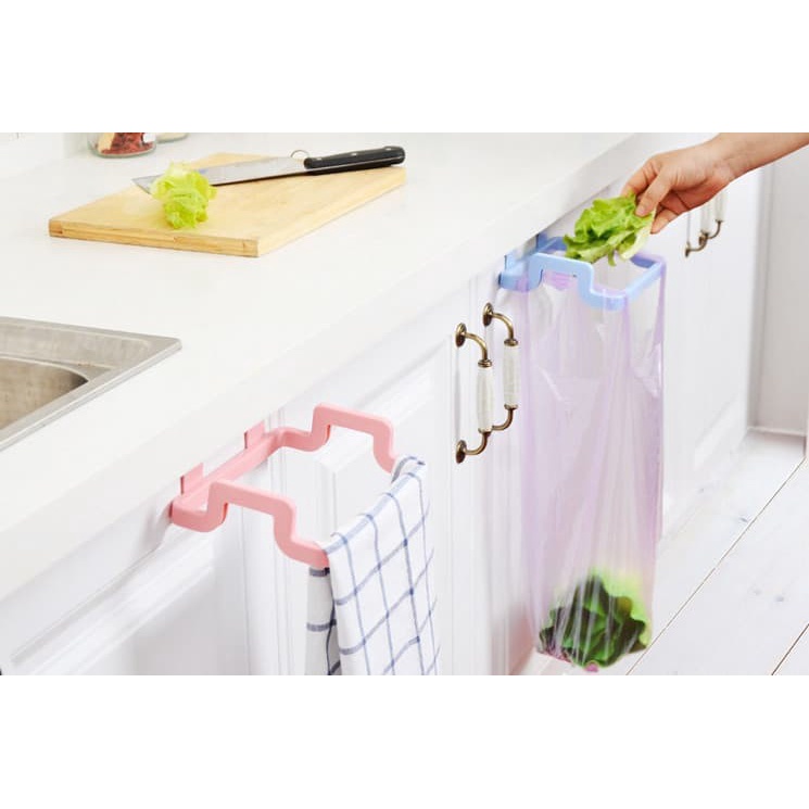 HK10-Gantungan kantong Plastik Sampah dapur / Garbage Bag Holder