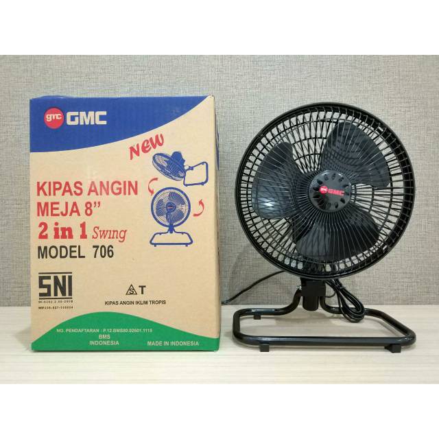 Kipas GMC 706 8 Inch Swing-Desk fan &amp; Wall Fan