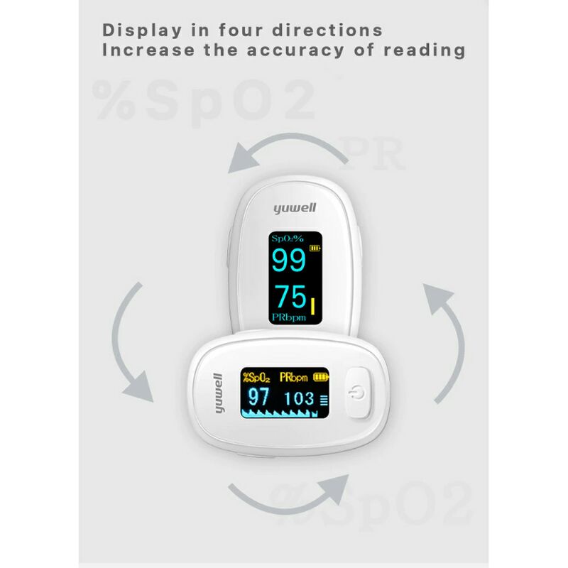 Yuwell Alat Pengukur Detak Jantung Kadar Oksigen Fingertip Pulse Oximeter YX306