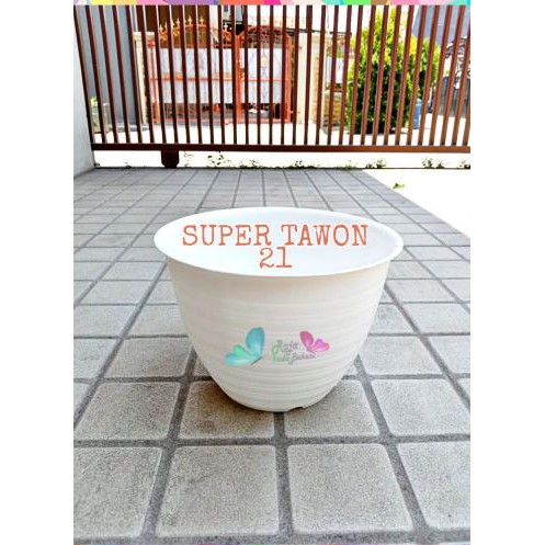 Pot Super Tawon 21 Cm / Pot Mdn 21 Putih Pot Tawon 21 Putih Pot Bunga Tawon Mirip Pot Tawon Pirus 21