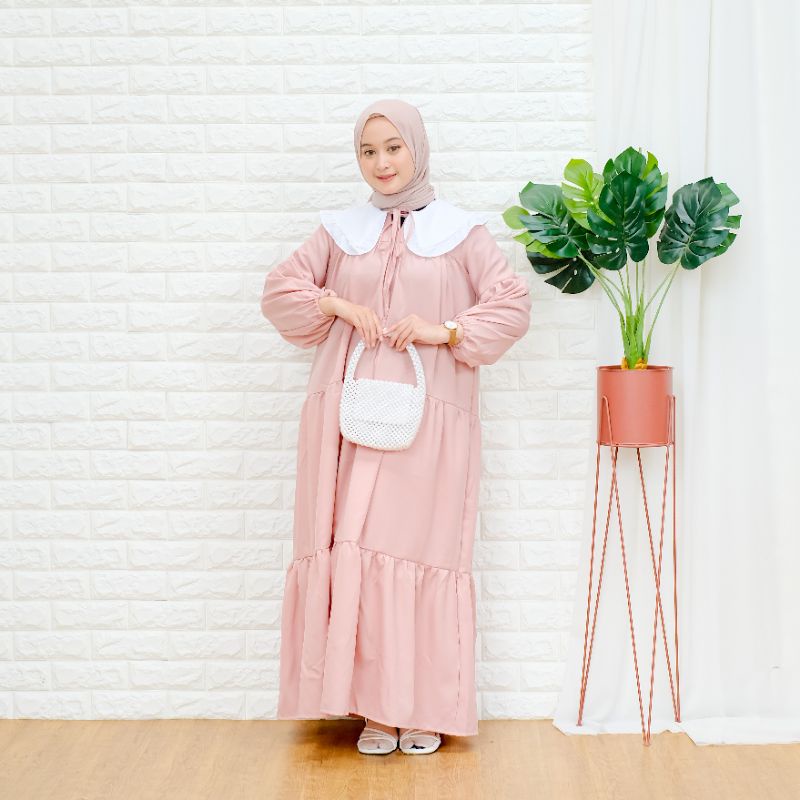 [COD] Cantika Desss S M L XL | Fashion Muslim Baju Gamis | Outfit Ideas Eid Series 2022 | Baju Gamis Lebaran | Dress Kondangan OOTD HQ | Bahan Crepe Premium |
