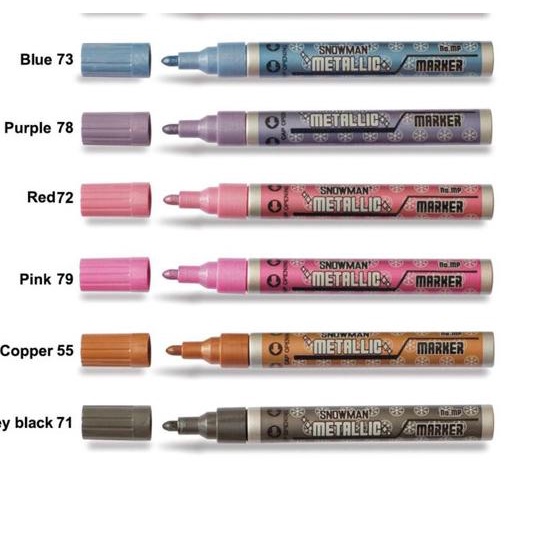 

☉ Spidol Metalic Permanent Marker SNOWMAN MP-12 - Ungu ☀