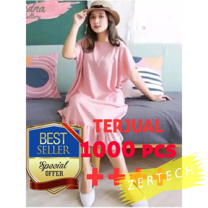 DASTER HABEL REMPEL POLOS JUMBO DRESS BALI KEKINIAN MURAH GROSIR