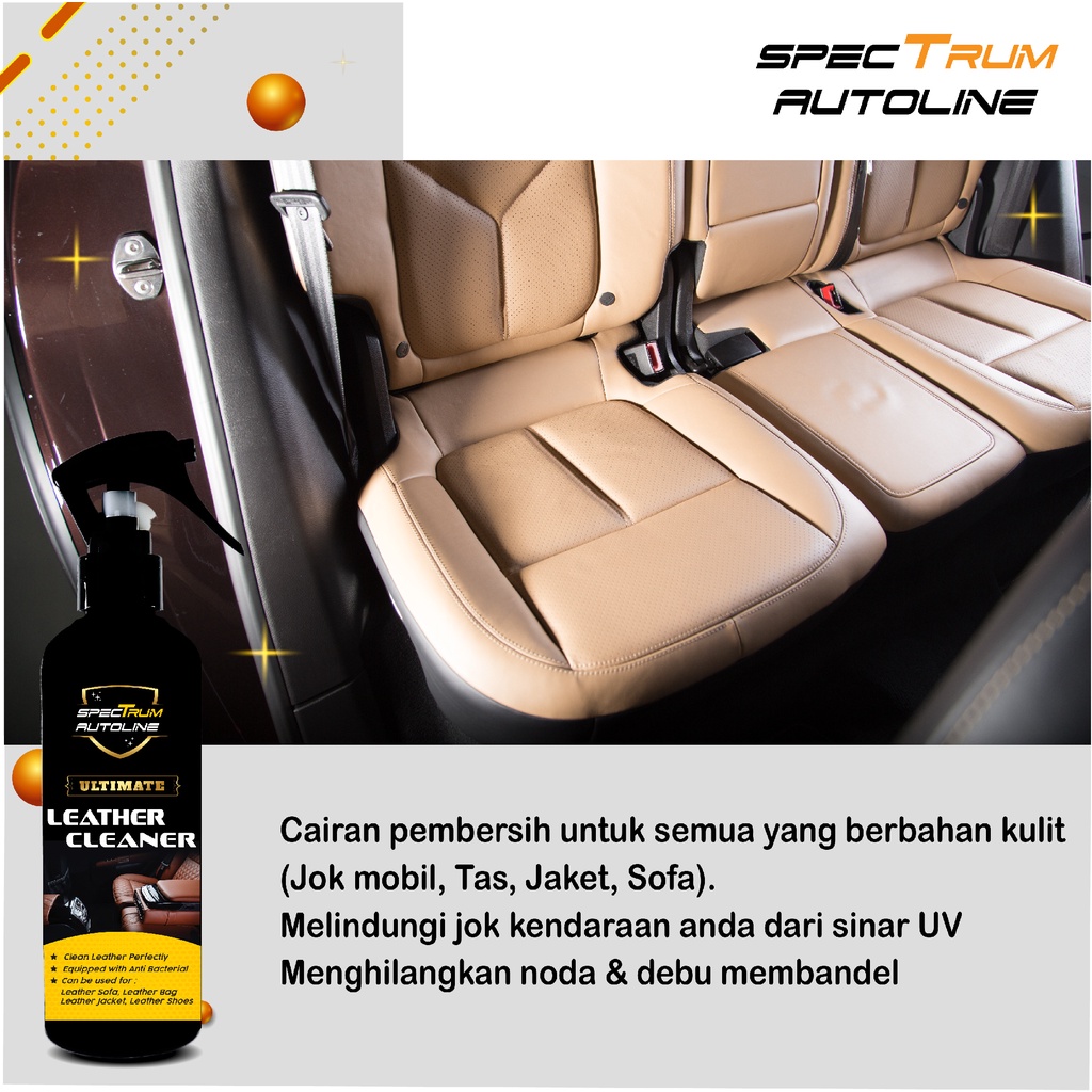 SPECTRUM LEATHER CLEANER PEMBERSIH JOK MOBIL JAKET TAS KULIT ASLI SINTETIS BISA COD PGM