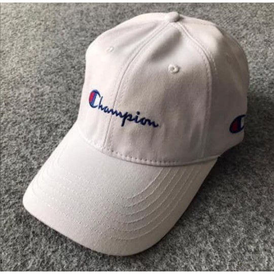 Topi Baseball Cap Champions Katun Dril Murah clip Besi COD ( Bayar ditempat )