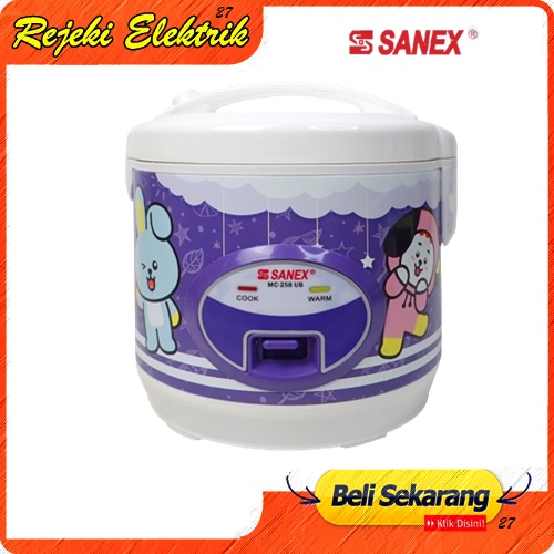 Sanex Rice Cooker MC-258 Ukuran 1,8 Liter - Varian Warna Motif ( Random )