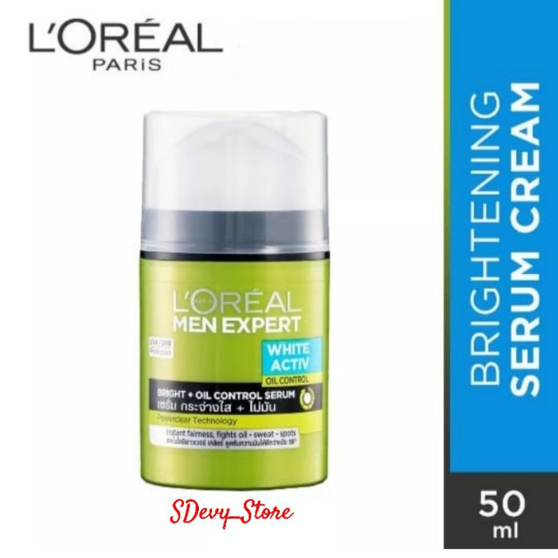 Loreal Paris Men Expert White Active Bright + Oil Control Serum 50ml - Loreal Paris Men Serum